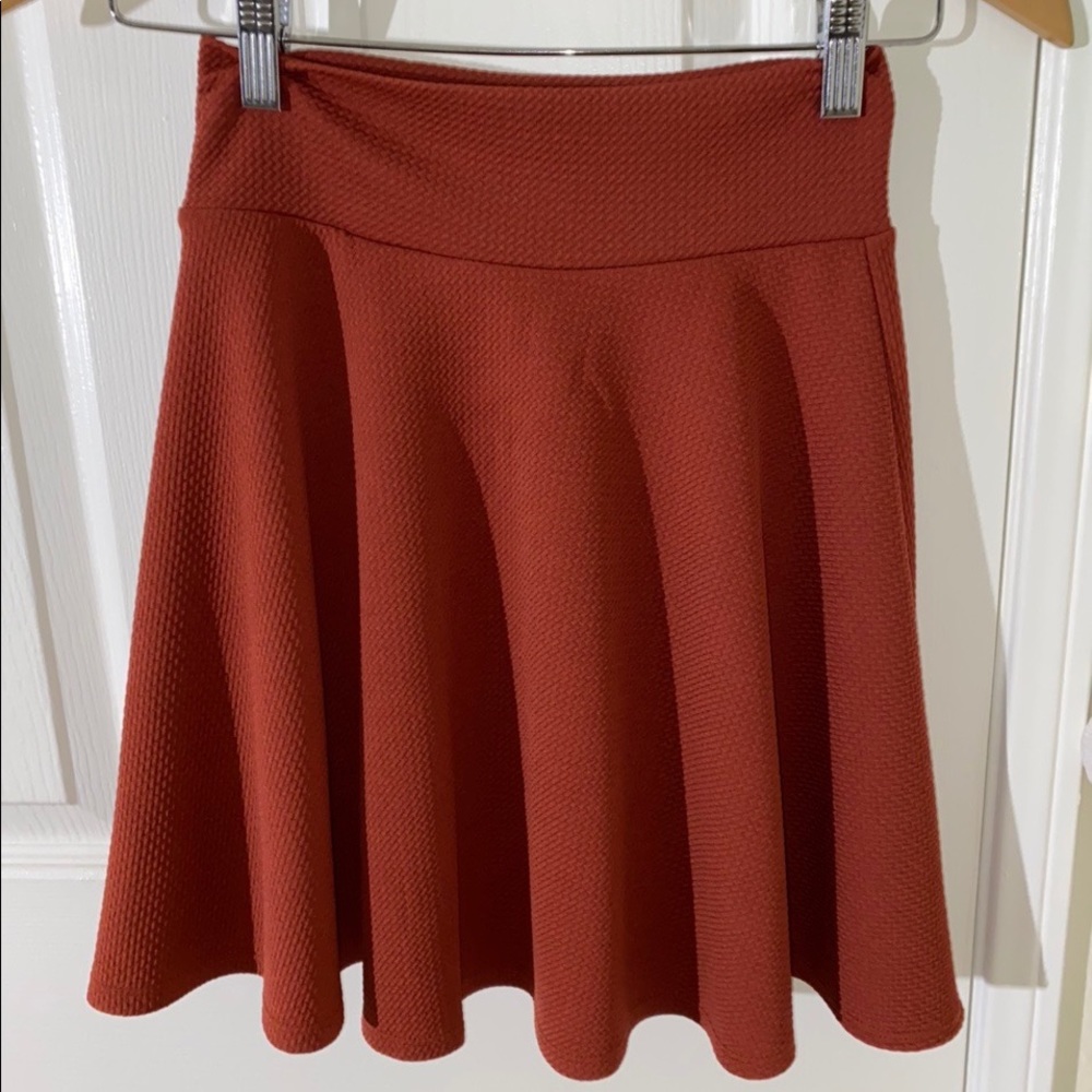 Burnt Orange Skater Skirt